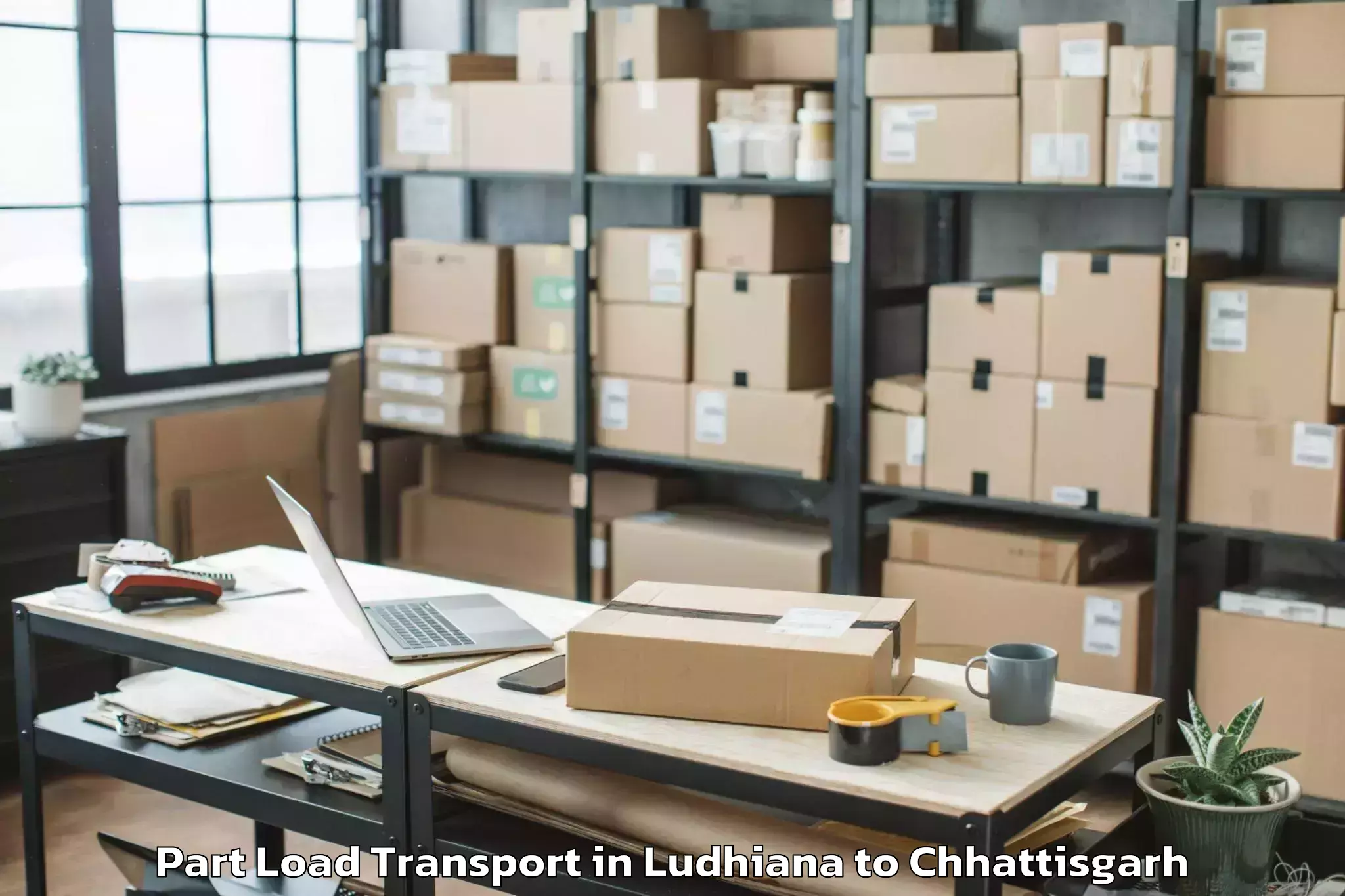 Get Ludhiana to Iit Bhilai Part Load Transport